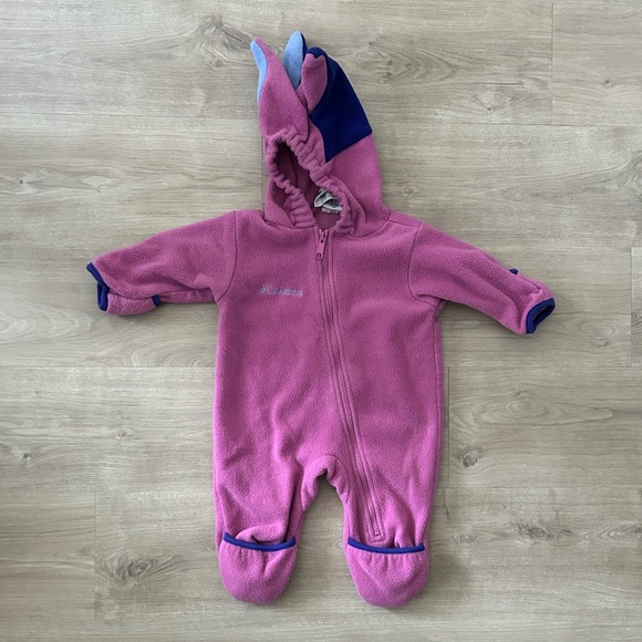 Columbia Pink and Blue Kids One Piece Bodysuit - Picture 1 of 4